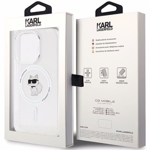 Karl Lagerfeld IML Choupette MagSafe suojakuori iPhone 14 Pro Max:lle - läpinäkyvä