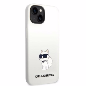 Karl Lagerfeld KLHMP14MSNCHBCH iPhone 14 Plus 6.7" kovakuori valkoinen/valkoinen Silicone Choupette MagSafe
