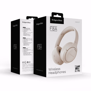 Krüger&Matz F8A langattomat vastamelukuulokkeet, beige