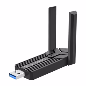 Wozinsky WAX-1800 kaksitaajuuksinen langaton USB 3.0 WiFi 6 -adapteri - musta