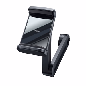 Baseus WXHZ-01 BackSeat Holder Qi 15W langattomalla latauksella varustettu auton niskatuen puhelinteline - musta