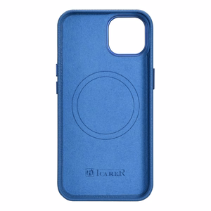 iCarer Litchi Premium Nahkakotelo iPhone 14 Plus Magneettinen nahkakotelo MagSafe vaaleansininen (WMI14220711-LB)