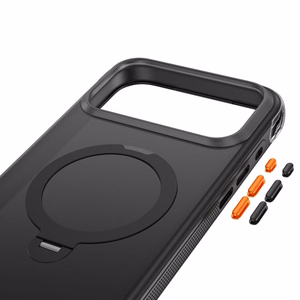 Tech-Protect MagAir Stand MagSafe CC  iPhone 18 Pro / 17 Pro kuori, mattamusta