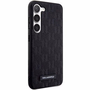 Karl Lagerfeld Saffiano Mono Metal Logo Suojakuori Samsung Galaxy S24:lle - musta