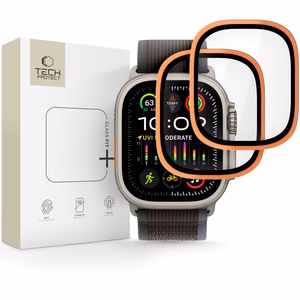 Tech-Protect 2-Pack Karkaistu Lasi Apple Watch Ultra 49mm - Oranssi