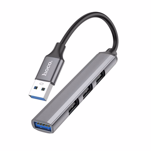 Hoco HB26 4-in-1 USB-A – 1xUSB3.0 + 3xUSB2.0 Keskitin, harmaa