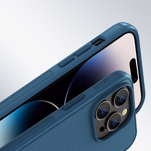 Kotelo Nillkin Super Frosted Shield Pro Magnetic Apple iPhone 14 Pro Max sininen