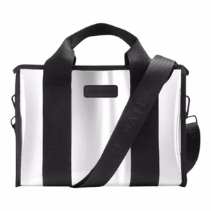 Case-Mate Mini Travel Tote Bag vettä hylkivä matkaolkalaukku, Silver Chrome