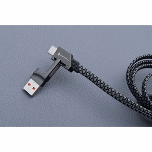 Kaapeli 4in1 USB C / USB A - USB C / Lightning Forcell F-Energy QC PD 3A 60W 1 m C241 kromi