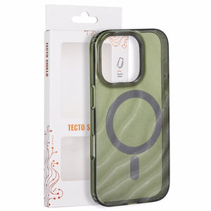 Tecto Shield Desert Mag -suojakuori mallille iPhone 16 Pro 6,3", tumman oliivinvihreä