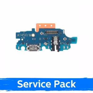 Latauspistoke yhteensopiva Samsung A145F A14 joustojohdolla / Plata (Service Pack)