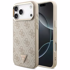 Guess 4G Triangle Logo MagSafe Case for iPhone 17 Pro Max - Rose Gold