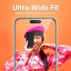 PanzerGlass Ultra-Wide Fit karkaistu lasi asennustyokalulla iPhone 15 Pro Max