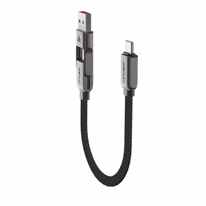 Acefast C13-05 USB-C - USB-A / USB-C -kaapeli 480 Mb/s 3 A 0,2 m - musta