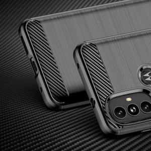 Carbon Case Joustava suojakotelo Motorola Moto G Power 2022 musta