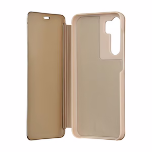 Fold Mirror View Suojakuori Samsung Galaxy A14 4G / A14 5G:lle kultainen