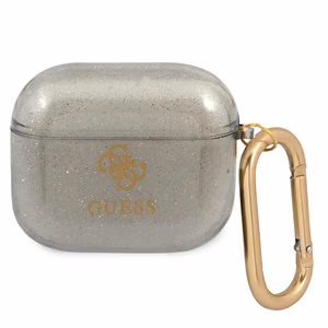 Guess GUA3UCG4GK AirPods 3 -suojus musta/musta Glitter Collection -mallisto