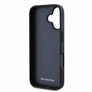 Mercedes Leather Urban Suojakuori iPhone 16 Plus:lle - musta