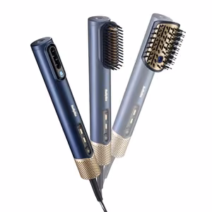 BaByliss AS6550E – 1500 W ionisoiva kuumailmaharja, 3 lämpöasetusta, sininen/kullanvärinen
