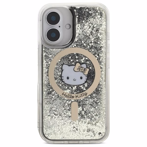 Hello Kitty Liquid Glitter Fever MagSafe Suojakuori iPhone 16:lle - kultainen
