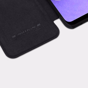 Nillkin Qin nahkainen holsteri tapauksessa Samsung Galaxy A03s musta