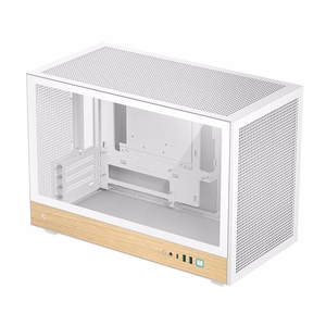 DeepCool CH260 Wood – computer case with wood trim, white