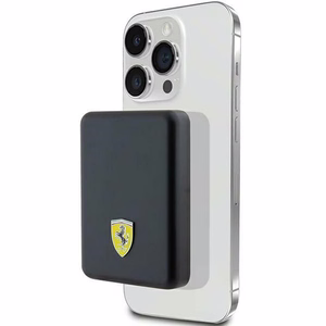 Ferrari Metal Logo MagSafe varavirtalähde 15W 5000mAh - musta