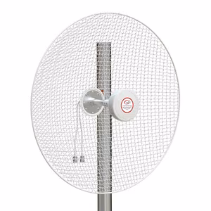 5G / LTE / CBRS 2x2 MIMO Dish Antenna, 1.7-4.2GHz, 20dBi+22dBi