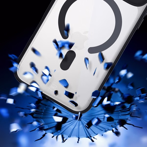 3mk Satin Armor MagCase iPhone 17 Pro:lle - läpinäkyvä musta
