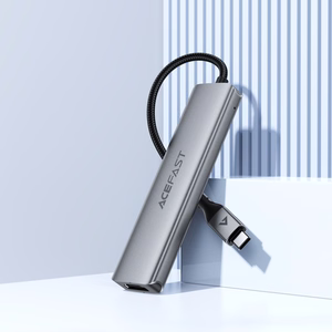 Acefast J16 USB Hub USB-C 5-in-1 HDMI 4K 60Hz PD90W Docking Station - Gray