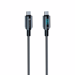 Kaapeli USB C - USB C Forcell F-Energy QC4.0 PD 5A 100W Digital 1,2 m C277 musta