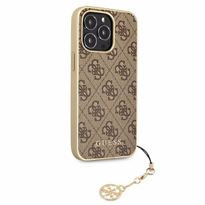 Guess 4G Charms Collection -kovakuori iPhone 13 Pro / 13 6.1" ruskea
