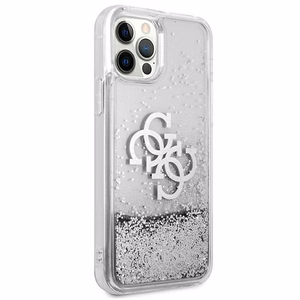 Guess GUHCP12LLG4GSI iPhone 12 Pro Max 6.7" hopea/hopea kovakotelo 4G Big Liquid Glitter, hopea/hopea