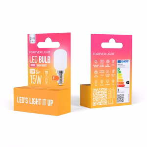LED-lamppu Forever Light E14 T26, 1,5 W, 135 lm, 3000 K, energialuokka F