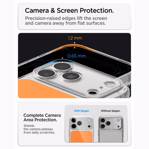 Spigen Ultra Hybrid MagSafe -suojakuori iPhone 18 Pro / 17 Pro -malleille, oranssi