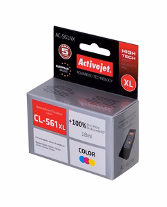 Activejet AC-561NX – kolmivärinen mustekasetti, korvaa tuotteen Canon CL-561XL, 18 ml, Supreme