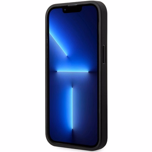 BMW BMHCP14L22RBDK Suojakuori iPhone 14 Pro 6.1" musta/musta kovakuori Nahkainen Blue Dots