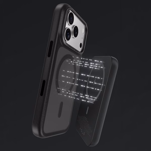Benks Magnetic Mist metallikehyksinen suojakuori (C.K.FF.AP.BK.0072) iPhone 18 Pro / 17 Pro -puhelimille, musta, kameran ohjauspainikkeella