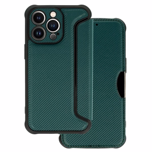 Razor Carbon Läppäsuojakuori iPhone 13 Pro:lle tummanvihreä