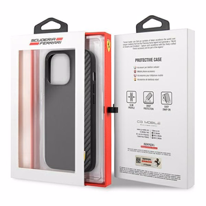Ferrari FESAXHCP13XBK iPhone 13 Pro Max 6,7" czarny/black hardcase On Track Carbon Stripe