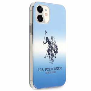 US Polo Assn. Gradient Pattern Collection suojakuori laitteelle iPhone 12 mini, sininen