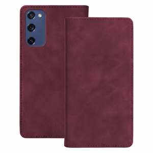 Smart Suede -kuori mallille Samsung Galaxy S20 FE / S20 Lite / S20 FE 5G, viininpunainen