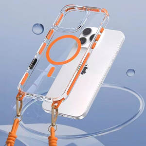 Tel Protect Strap Clear Suojakuori iPhone 17 Air:lle oranssi