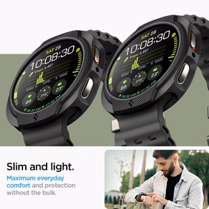 Spigen Liquid Air Suojakuori Samsung Galaxy Watch 8 44mm:lle - Matta Musta