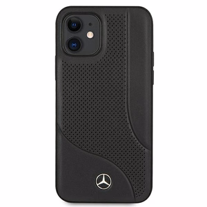 Mercedes Nahka rei'itetty alue Kotelo iPhone 12 mini - musta
