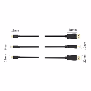 Orico XD-MDTH4 Mini DisplayPort–HDMI, 4K 30 Hz-kaapeli, 3 m – musta