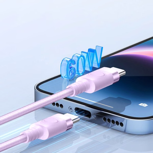 Orico CDX 60W 3A Power Delivery USB-C - USB-C 1m Kaapeli - violetti
