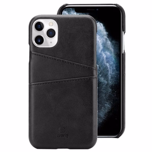 Crong Neat Cover suojakuori laitteelle iPhone 11 Pro, korttitaskuilla, musta