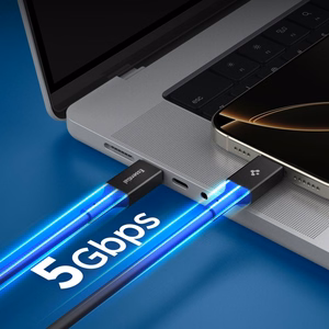 Spigen EB10020CC USB-C Kaapeli 100W 200cm - Musta