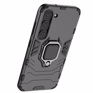 Ring Armor case for Samsung Galaxy S23 armored cover magnetic holder ring black